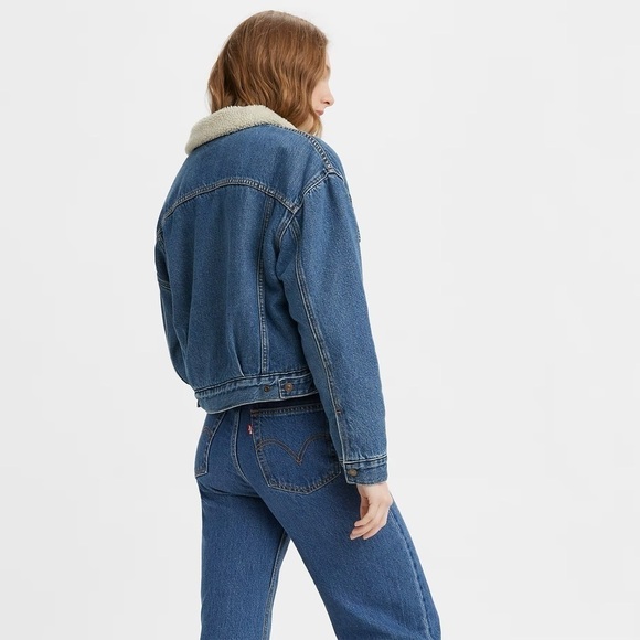 Levi's New Heritage Sherpa Jacket in Hot Head - Picture 6 of 16